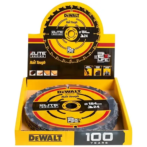 Диск пильный DeWalt Elite Extreme 184 х 16 х 24 мм (DT10401_10)