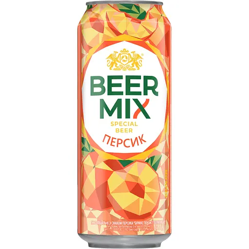 Пиво Оболонь Beermix Персик 2.5% 0.5 л ж/б