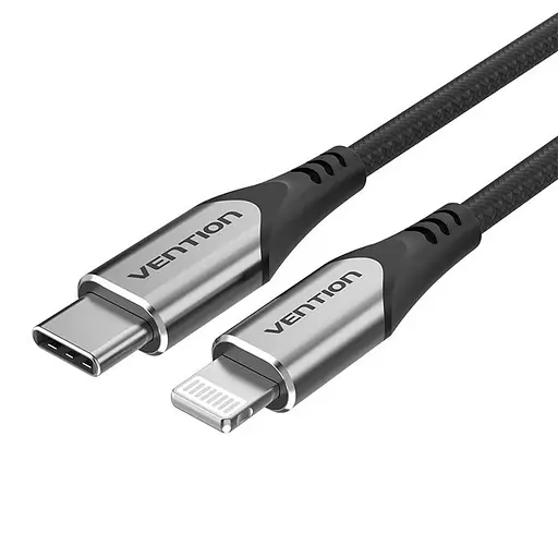 Кабель Vention USB 2.0 C to Lightning Cable 1M Gray Aluminum Alloy Type (TACHF) - фото 3