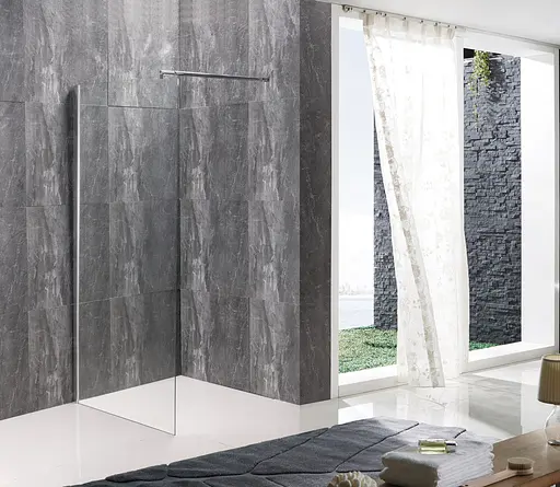 Душевая перегородка Mixxus Premium Flat SP01-90x200-TR хром Walk-In прозрачное стекло 8 мм MI6850, прозрачное, хром - фото 4