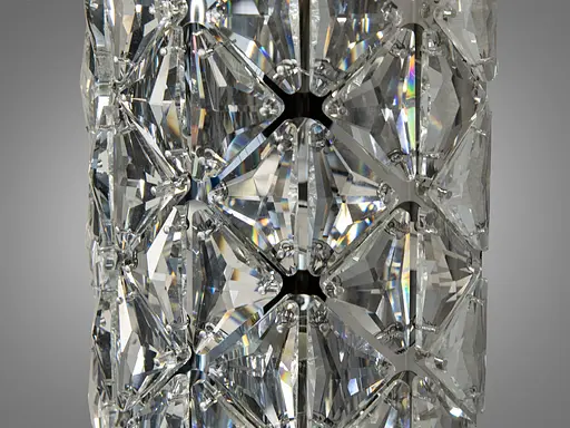 Настінний світильник Diasha срібний кришталь з кришталевими елементами - фото 3
