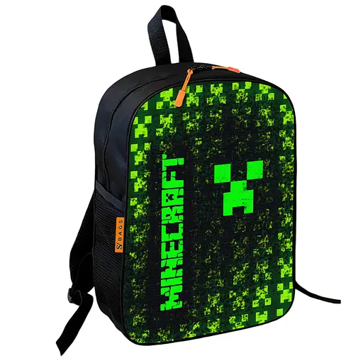 Рюкзак школьный детский 36х27см Майнкрафт Крипер «Minecraft» с принтом для мальчика (00586)