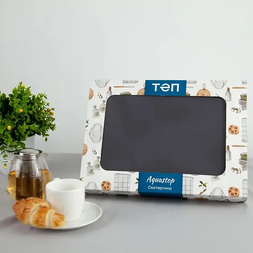 Скатерть ТЕП Aquastop водоотталкивающая Dark Gray 150x200 см (С-04189_29832) - фото 5