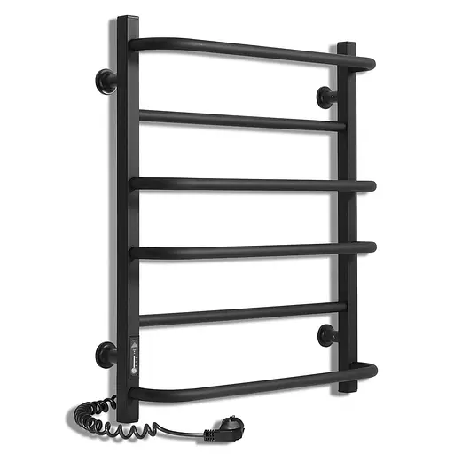 Електрична рушникосушарка Laris Зебра Комфорт ЧФЧ6 500x600 Е ліва R3 73207640, Чорний матовий, Ліве, Електронний - фото 1