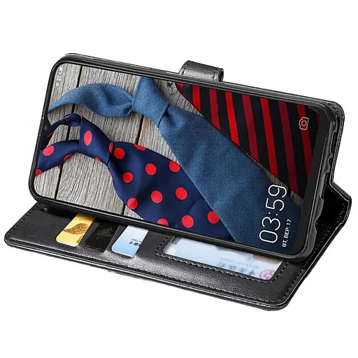 Кожаный чехол-книга GETMAN Gallant (PU) для TECNO Spark 6 Go Черный - фото 3