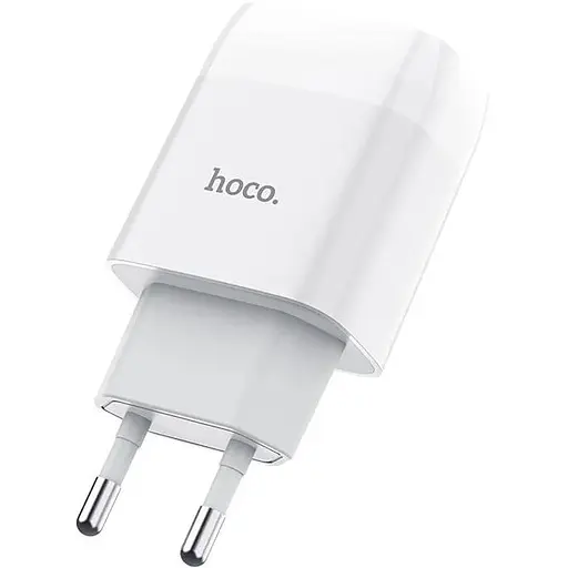Зарядний пристрій Hoco C72A Glorious (1USB, 2.1А) White (6931474713018) + кабель Type-C - фото 5