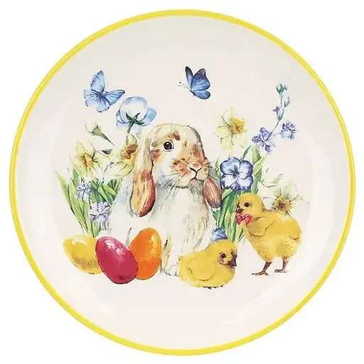 Блюдо Кролик у квітах BonaDi Happy Spring 24 см 177-E