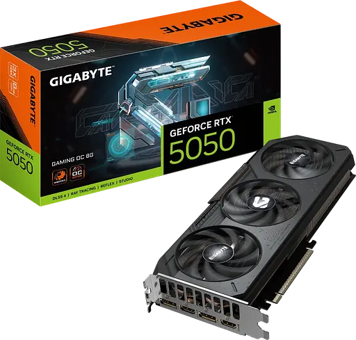 Видеокарта GeForce RTX 5050 8GB Gigabyte Gaming OC (GV-N5050GAMING OC-8GD) - фото 1