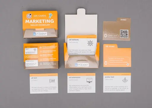 Настільна гра English Student Картки для вивчення английскої мови English Student Marketing English Vocabulary (укр.) (591225968) - фото 6