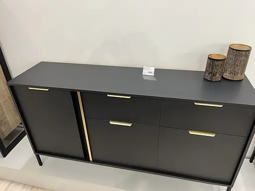 Комод Perfect Home Ларс/Lars 3-дверный с 2 ящиками 3D2S/153 Антрацит (PFH-091021) - фото 11