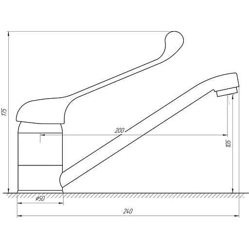 Змішувач для кухні Globus Lux CLINIC GLCA-1033 - фото 4