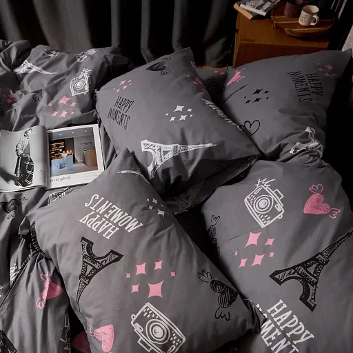 Комплект постільної білизни Moon&Star Бязь Gold Люкс Paris Moments двоспальні 175х210 наволочки 2х40х60 - фото 7