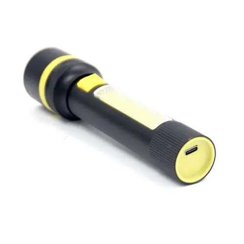 Фонарь 24094 белый лазерный светодиод PM10-TG+COB белый, красный Li-Ion аккумулятор ЗУ Type-C zoom Черный - фото 3