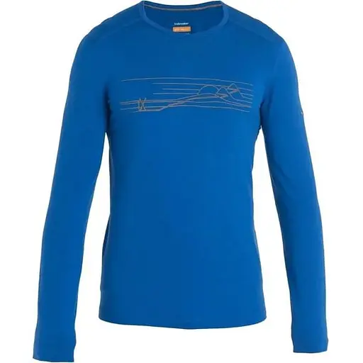 Термокофта Icebreaker 200 Oasis LS Crewe Ski Stripes Men Blue XL (1052-IB0 A56 HU580 XL)