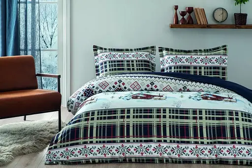 Постільна білизна Loria Lacivert Сатин Tac pbe0051621 - фото 1