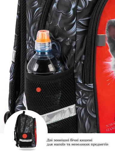 Ортопедический рюкзак 3 в 1 с пеналом и мешком для девочки School Standard для начальной школы (Full 160-11) - фото 10