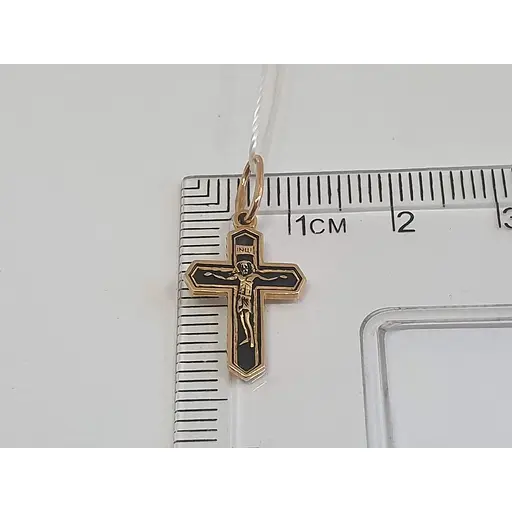 Золотий хрестик Золотий Вік. Розп'яття Христа. 31568-3/01/4 - фото 4