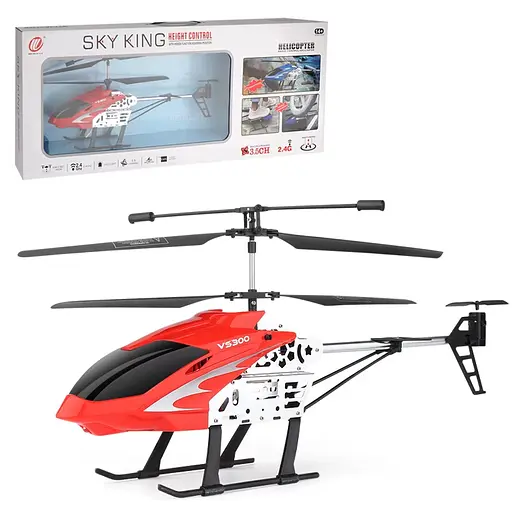 Вертоліт на радіокеруванні, із гіроскопом, метал, 56.5x8.3x20 см, F332 (В асортименті)