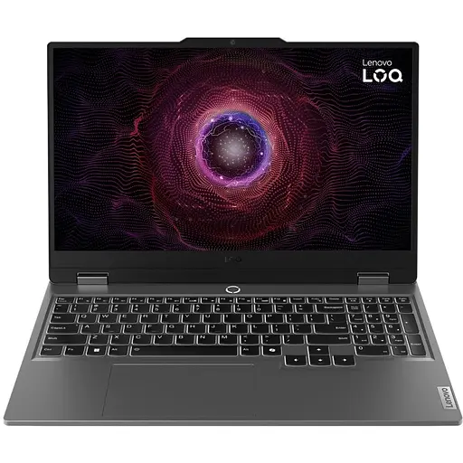 Ноутбук Lenovo LOQ 15ARP9 (83JC00A2RM) Luna Grey, Екран 15.6 IPS (1920x1080) Full HD 144 Гц, матовий / AMD Ryzen 7 7435HS (3.1 - 4.5 ГГц) / RAM 24 ГБ / SSD 1 ТБ / nVidia GeForce RTX 4070, 8 ГБ / LAN / Free DOS / 2.38 кг / сірий