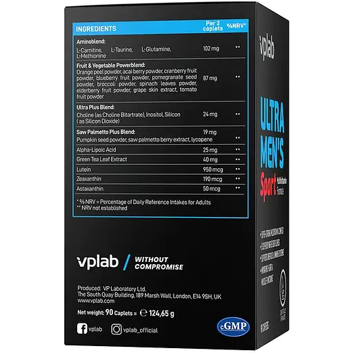 Мультивитаминный комплекс Vplab Ultra Men's Sport Multivitamin 90 капсул - фото 4