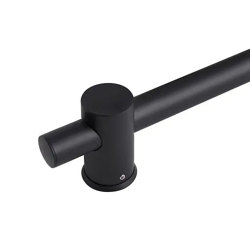 Душова стійка з тримачем універсальна Qtap Lepit 665 мм округла QTLEP82103OB Black Matt Чорний матовий - фото 2