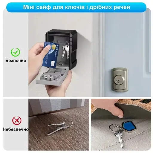 Мини-сейф Nectronix CH-817P для ключей с кодовым замком антивандальный - фото 5