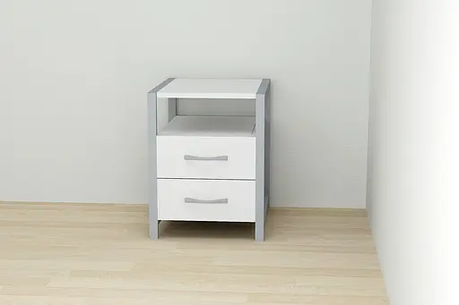 Тумба універсальна Ferrum-decor Вів'єн 2/2 50x41x40 сірий ДСП Білий 16мм (FRD-104166)