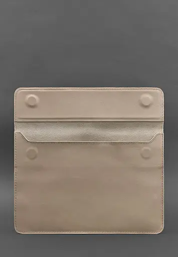 Шкіряний чохол-конверт BlankNote на магнітах для MacBook 14 Світло-бежевий - фото 3