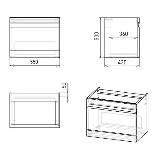 Тумба з умивальником Volle Orlando 60 см 15-35-60 Білий - фото 3