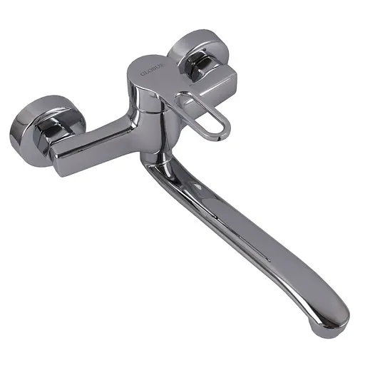 Змішувач для кухні Globus Lux Dolly GLD-0104 хромований з високим ізливом для миття та раковини