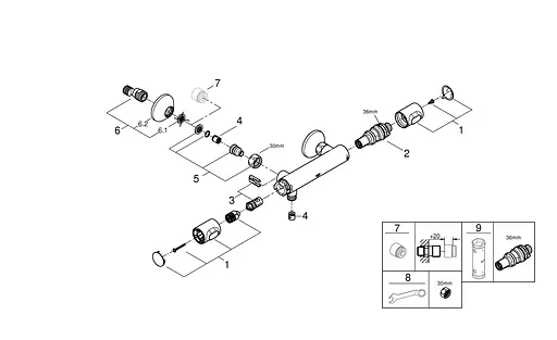 Термостат для душа Grohe Grohtherm 500 34793000 Хром - фото 11