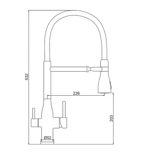 Змішувач для кухні Gappo з виходом для питної води, з гнучким виливом G4399-75 - фото 6