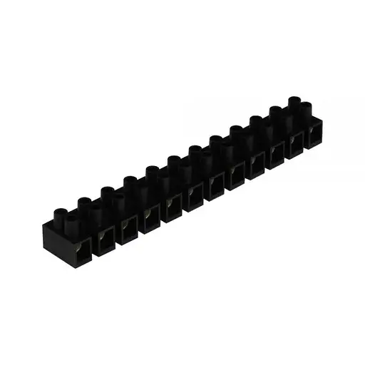 Колодка клемна затискна 4мм (12/3А) H-подібна чорна ЕО - фото 1