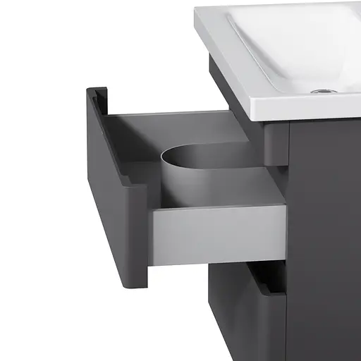 Тумба з умивальником AM.PM Hit підвісна 60 см графіт матовий M93A-FHX0602-WC0602GM38 Графіт - фото 10