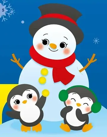 Аппликации наклейками Ранок Снеговик - фото 3