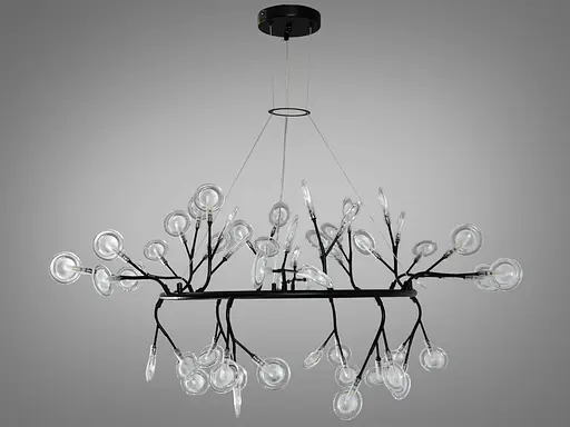 Стильна люстра "Світлячок" в стилі "Лофт", люстра чорна на 54 лампи - фото 1