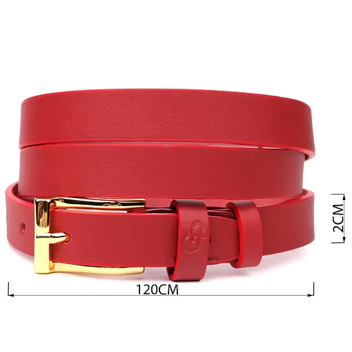 Ремінь шкіряний Grande Pelle для жінок 120х2 см яскравий тонкий acs0029638 - фото 3