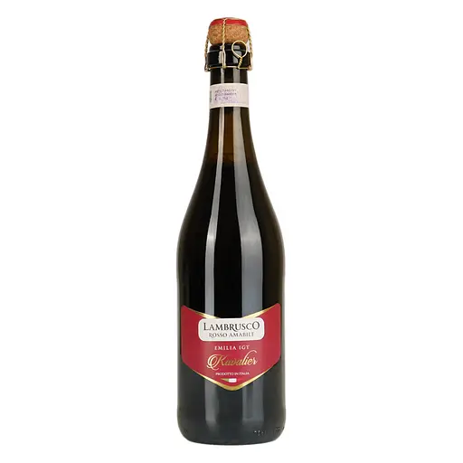 Вино ігристе Kavalier Lambrusco Emilia Vino Frizzante Rosso Amabile IGT червоне напівсолодке 0.75 л - фото 1