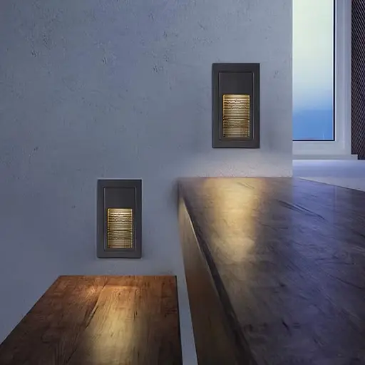 Світильник для сходів у чорному вертикальному корпусі 100х55 мм | Line F | Арт. 10016 - фото 1