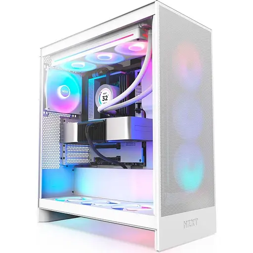 Корпус NZXT H7 Flow RGB White (CM-H72FW-R1) без блока питания - фото 1