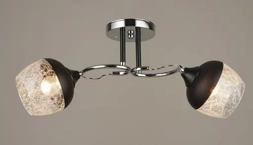 Люстра декоративна VALESO V W3025/2 Chrome+Black на 2 плафона