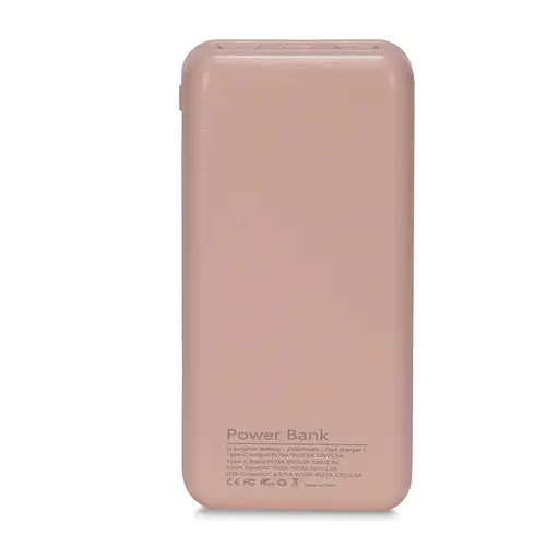Повербанк 20000mAh Power Bank Kraft TPB-2020 Pink 22.5W QC3.0 (43-00048) - фото 4