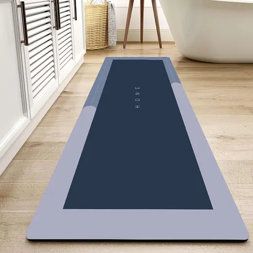 Диатомитовый коврик Aquarius Home для ванной и кухни Суперпоглощающий 50х120 см Графит