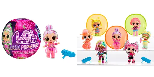 Игровой набор с куклой L.O.L. SURPRISE! Neon Pop Звездочки (в ассортименте) - фото 2