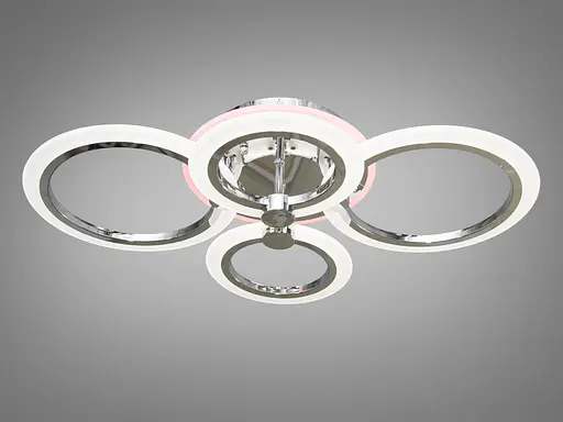 LED-люстра с диммером и цветной подсветкой, цвет хром, 80W - фото 2
