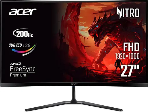 Монітор 27" Acer ED270X0biip Curved FHD VA 200Hz (UM.HE0EE.001) - фото 1