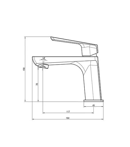 Смеситель для умывальника Topaz Lexi TL 21201-H57-BL черний Черный матовый - фото 5