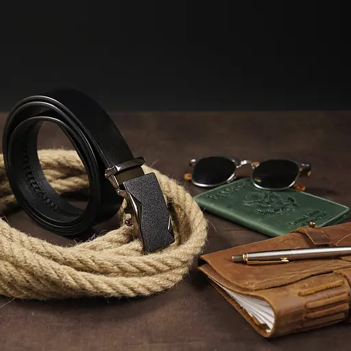 Ремінь шкіряний Vintage чоловічий 115х3,5 см acs0014812 - фото 5