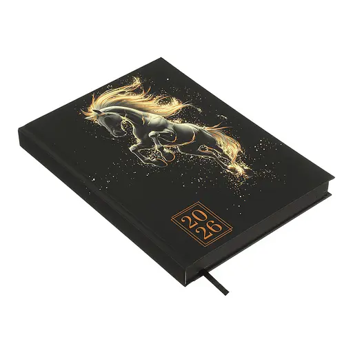 Ежедневник датированный Buromax Horse 2026 A5 черный (BM.2189-01) - фото 3