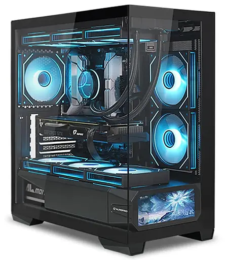 Корпус ALmordor QX25M LCD без блока питания, черный (ALQX25MBK_LCD) - фото 1